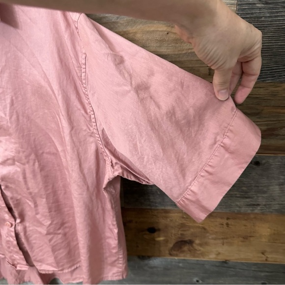 Athleta Cotton Dreams Sleep Oversized Top Medium mauve Pink Shirt Loungewear - Picture 4 of 7